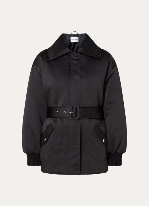 Claudie Pierlot Jack met ceintuur en steekzakken - voorkant 3 zwart