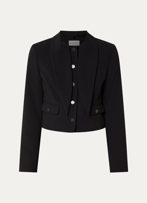 Claudie Pierlot Jack met opgestikte zakken - voorkant 3 zwart