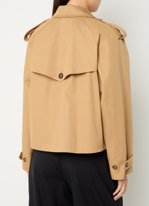 Claudie Pierlot Jack met steekzakken - achterkant 3 camel