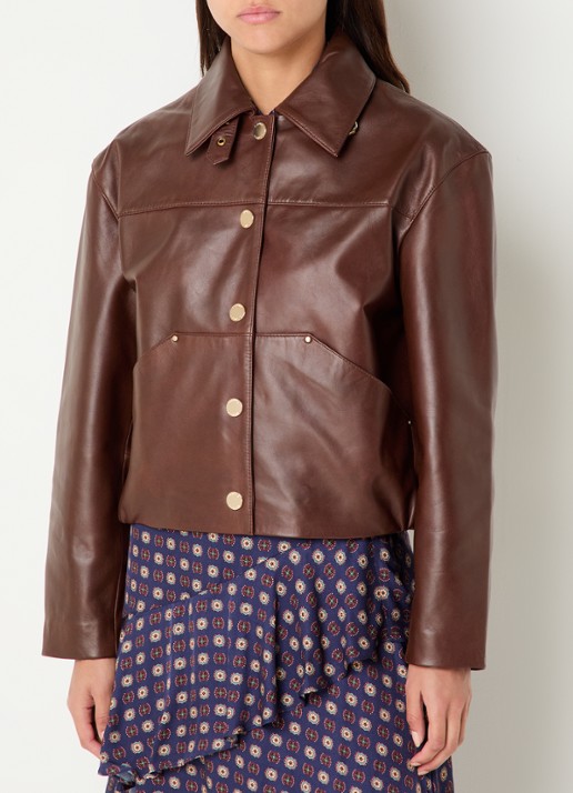 Claudie Pierlot Jack van lamsleer met steekzakken