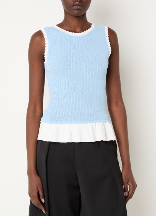Claudie Pierlot Majo kabelgebreide tanktop met volant