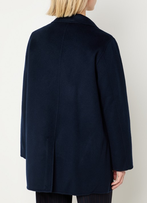 Claudie Pierlot Mantel van wol - achterkant 2 donkerblauw