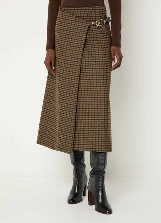 Claudie Pierlot Maxi rok met ruitdessin