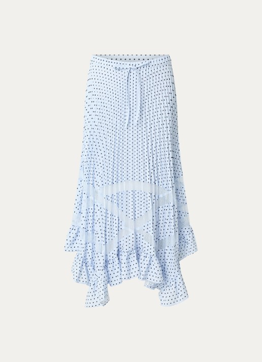 Claudie Pierlot Midi plooirok met stippenprint