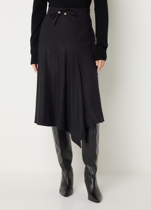 Claudie Pierlot Midi rok met strikceintuur