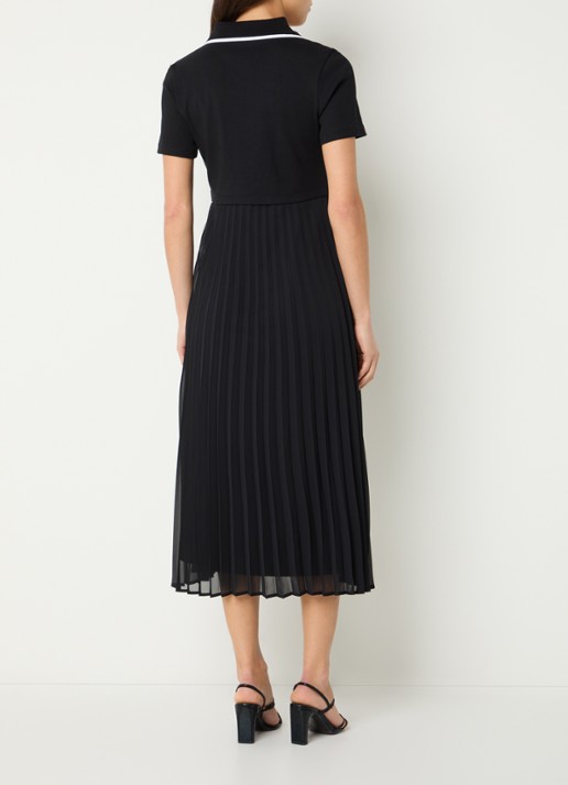 Claudie Pierlot Midi tuniekjurk met V-hals  - achterkant 4 zwart