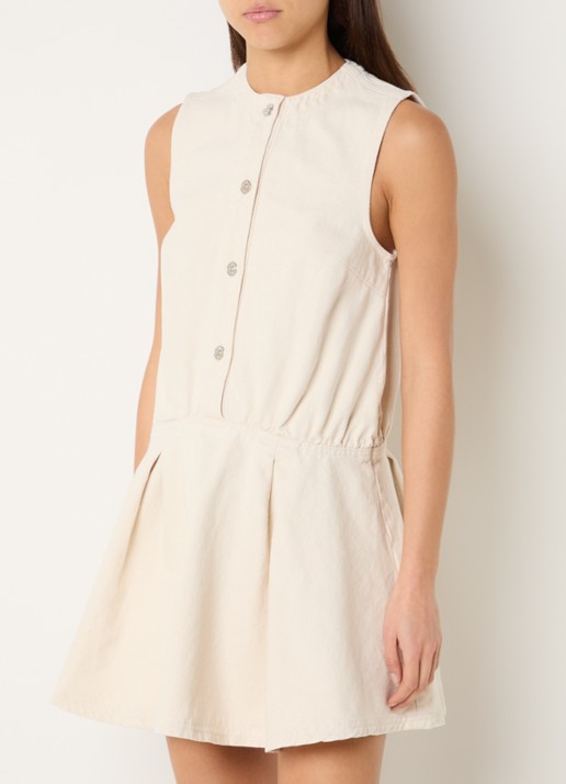 Claudie Pierlot Mini denim jurk met ronde hals
