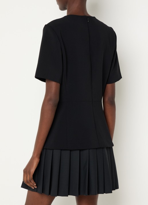 Claudie Pierlot Mini jurk met plissé - achterkant 2 zwart