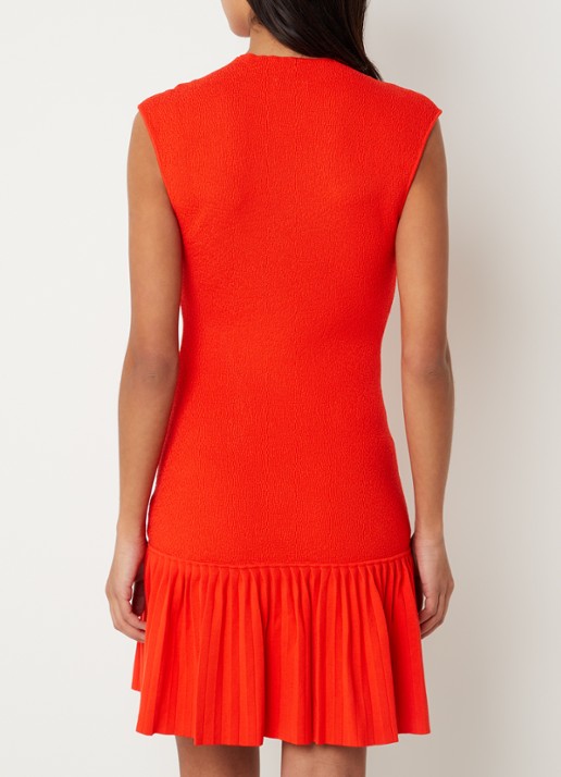 Claudie Pierlot Mini jurk met volant - achterkant koraal