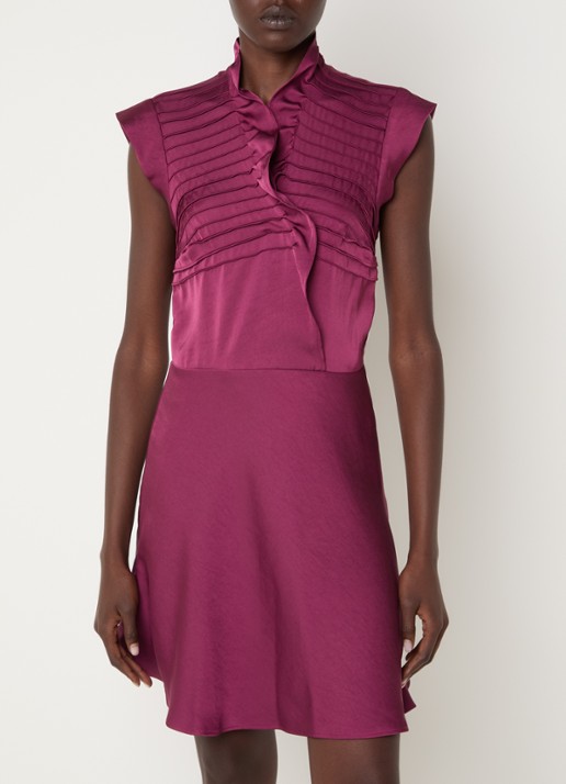 Claudie Pierlot Mini jurk van satijn met ruches