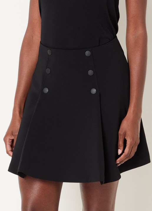Claudie Pierlot Mini rok met plooidetail - detail 4 zwart