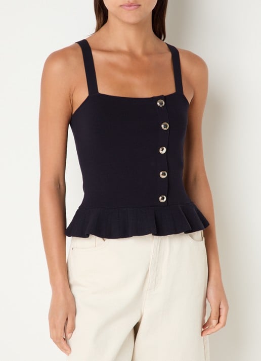 Claudie Pierlot Mouwloze top met sierknopen