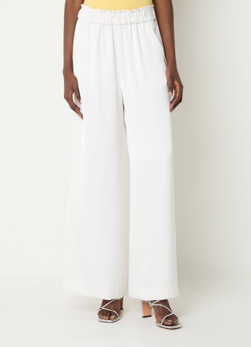 Claudie Pierlot Pantin high waist wide fit pantalon met steekzakken
