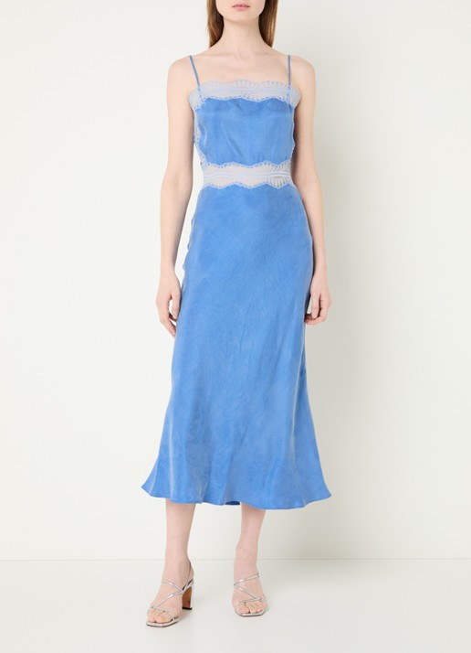 Claudie Pierlot Relia midi jurk met details van kant