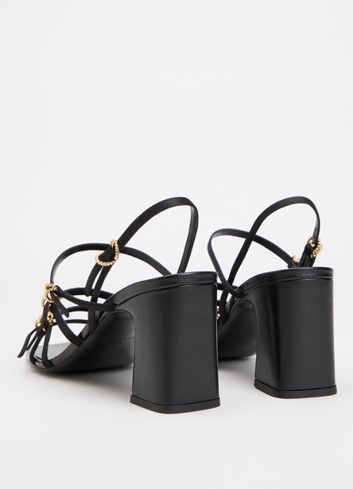 Claudie Pierlot Sandalette met gespdetail - achterkant 5 zwart
