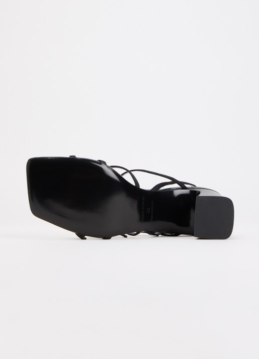 Claudie Pierlot Sandalette met gespdetail - detail 4 zwart