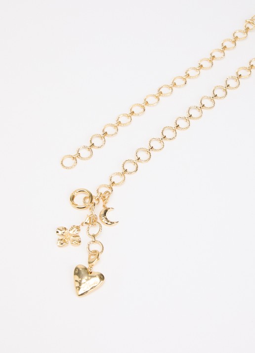 Claudie Pierlot Schakelriem met bedels - detail 2 goud
