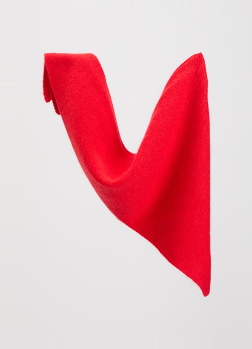 Claudie Pierlot Sjaal in kasjmier wolblend 90 x 35 cm - detail 2 rood