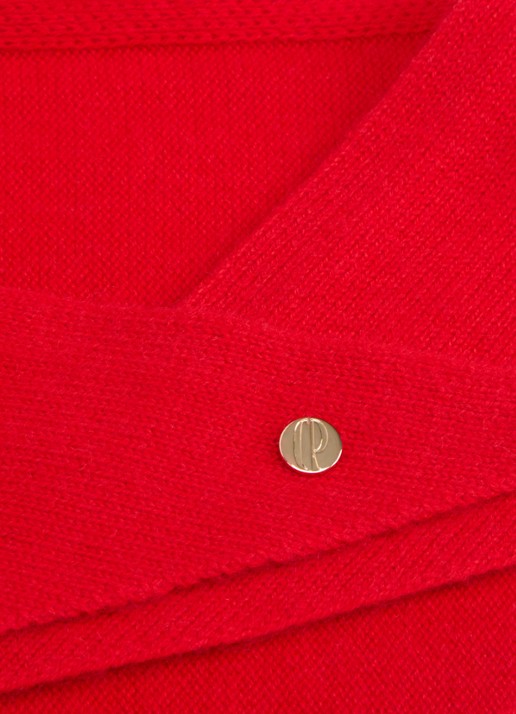 Claudie Pierlot Sjaal in kasjmier wolblend 90 x 35 cm - detail 3 rood