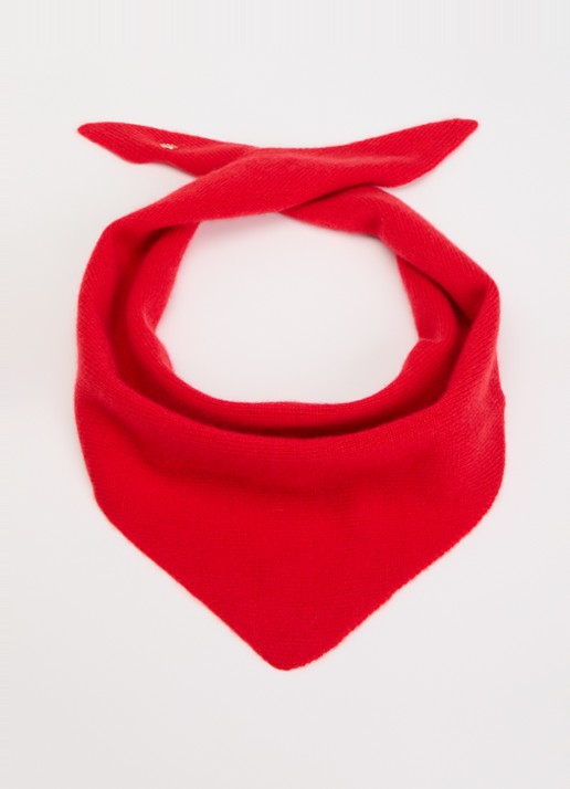 Claudie Pierlot Sjaal in kasjmier wolblend 90 x 35 cm - voorkant rood