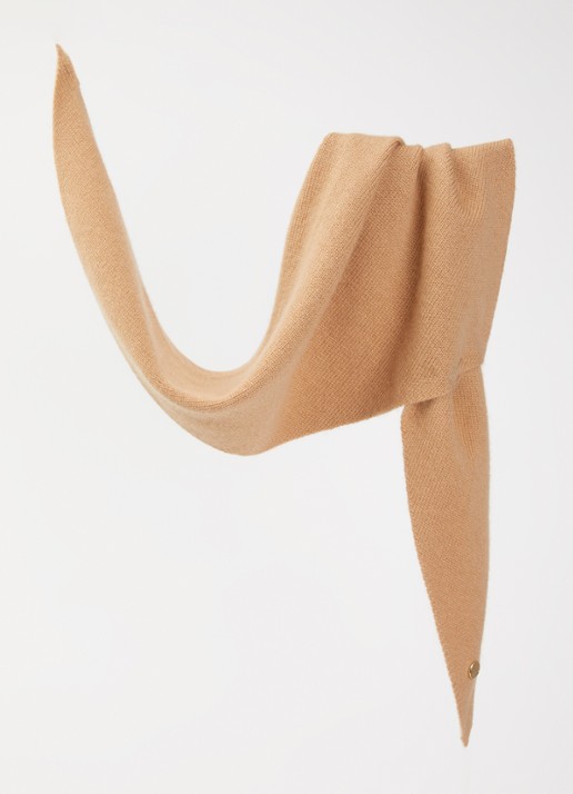 Claudie Pierlot Sjaal in kasjmier wolblend 90 x 35 cm - detail beige