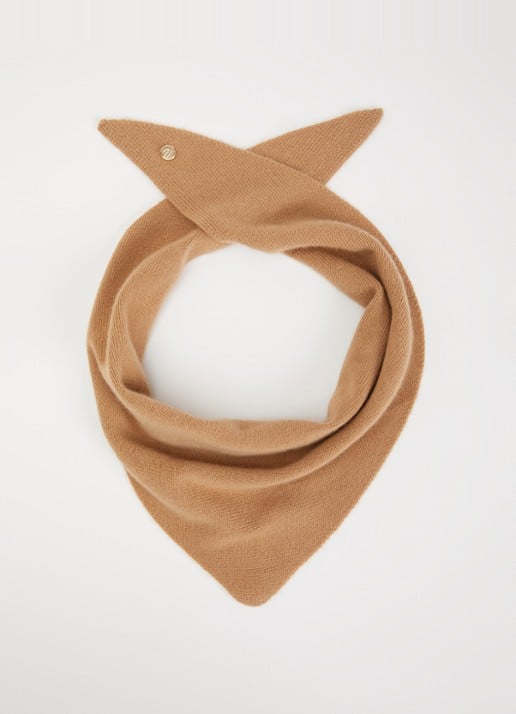 Claudie Pierlot Sjaal in kasjmier wolblend 90 x 35 cm - voorkant 3 beige