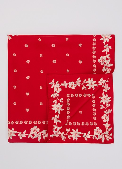 Claudie Pierlot Sjaal van zijde met bloemenprint  65 x 65 cm