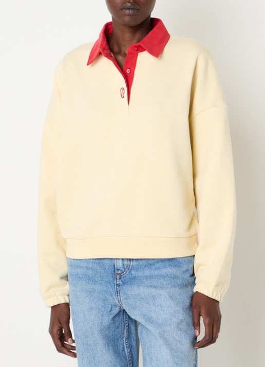 Claudie Pierlot Sweater met logoborduring en polokraag