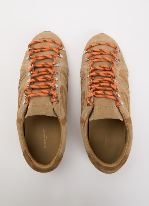 Claudie Pierlot Swing sneaker van suède - detail 2 zand