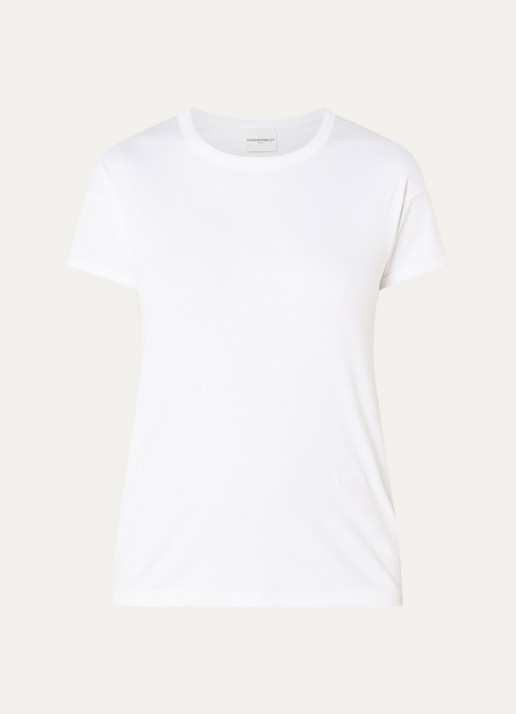 Claudie Pierlot T-shirt met ronde hals - voorkant wit