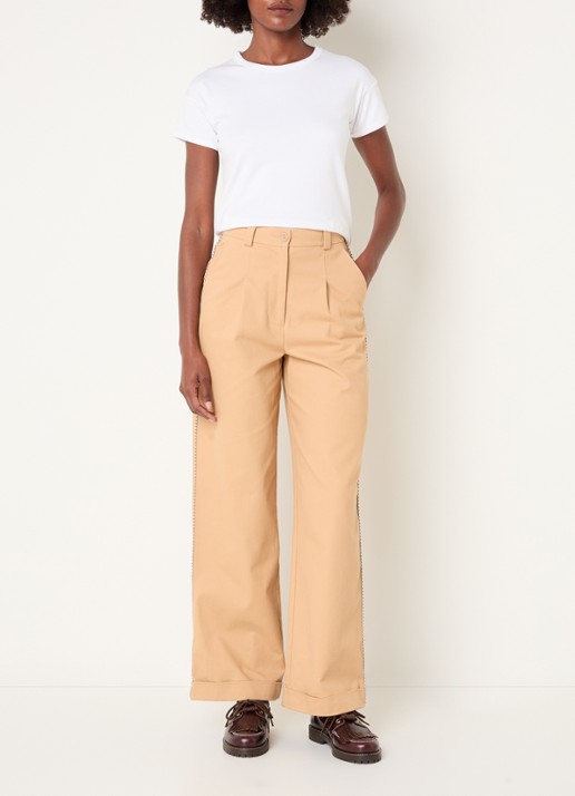 Claudie Pierlot T-shirt met ronde hals - voorkant 2 wit