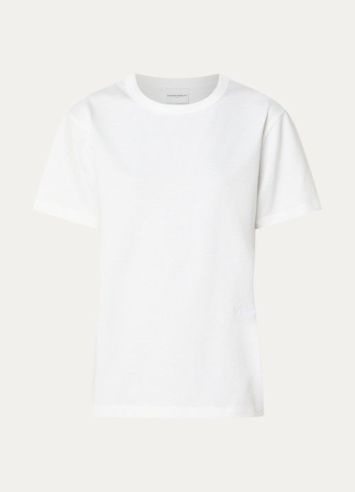 Claudie Pierlot T-shirt met stretch - voorkant 2 wit