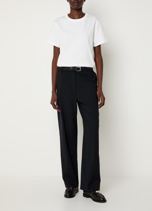 Claudie Pierlot T-shirt met stretch - voorkant 3 wit