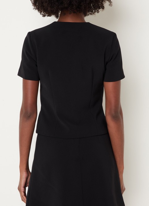 Claudie Pierlot Top met ronde hals - achterkant 2 zwart