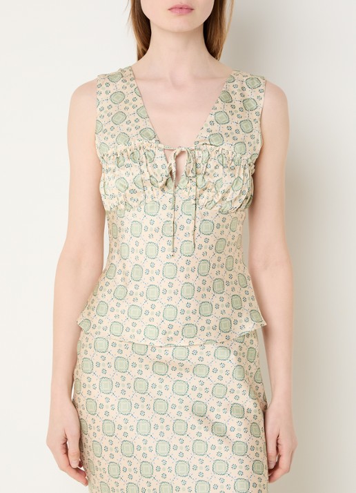 Claudie Pierlot Top met V-hals en print