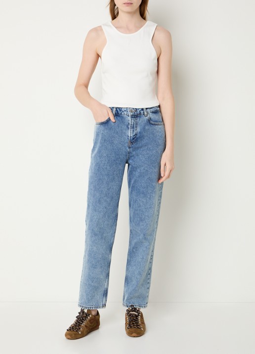 Claudie Pierlot Tuliana tanktop met logoborduring - voorkant 2 ivoor