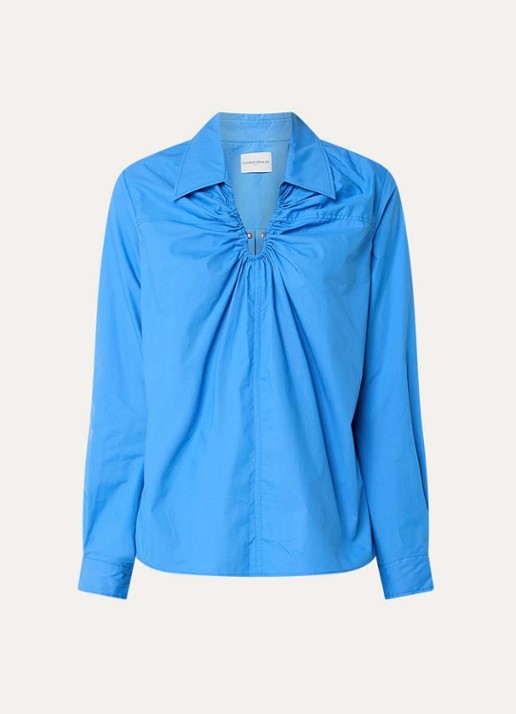 Claudie Pierlot Tuniek met kraag - voorkant 2 blauw