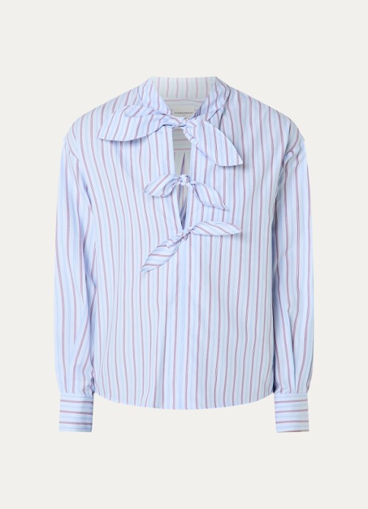 Claudie Pierlot Tuniek met streepprint en strikdetail