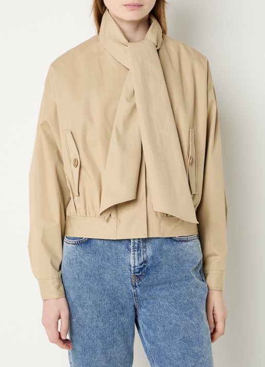 Claudie Pierlot Vally bomberjack met sjaalkraag