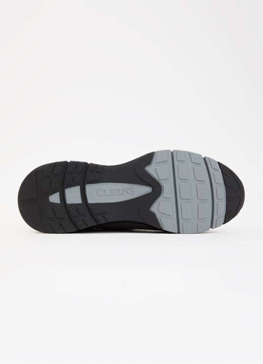 Cleens Aero Runner sneaker van leer met suède details - detail 4 grijs