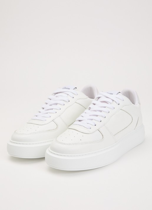 Cleens Court sneaker van leer - detail wit