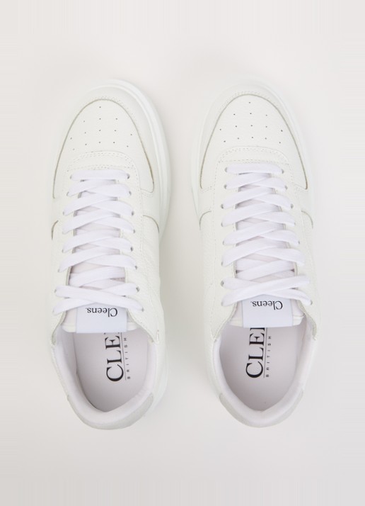 Cleens Court sneaker van leer - detail 2 wit