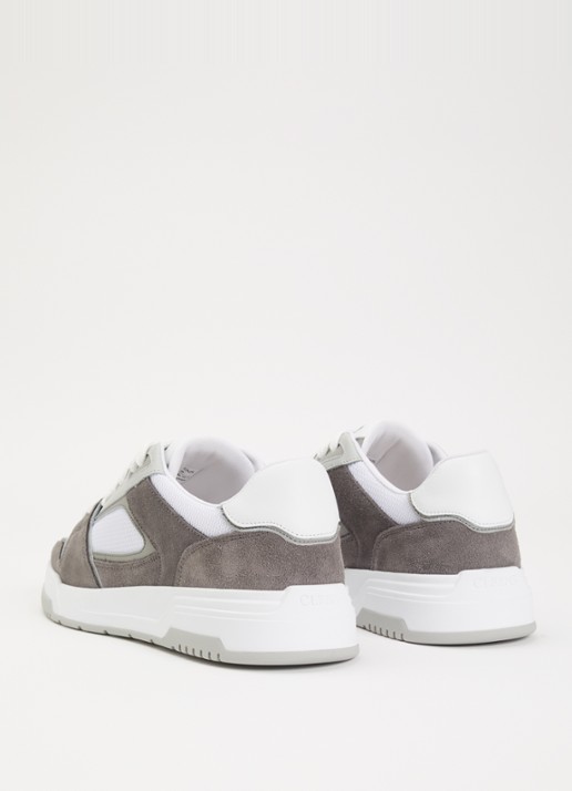 Cleens Lay Up sneaker met leren en suède details - achterkant 5 grijs