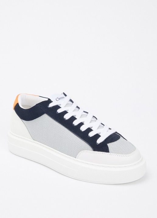 Cleens Luxor sneaker met suède details
