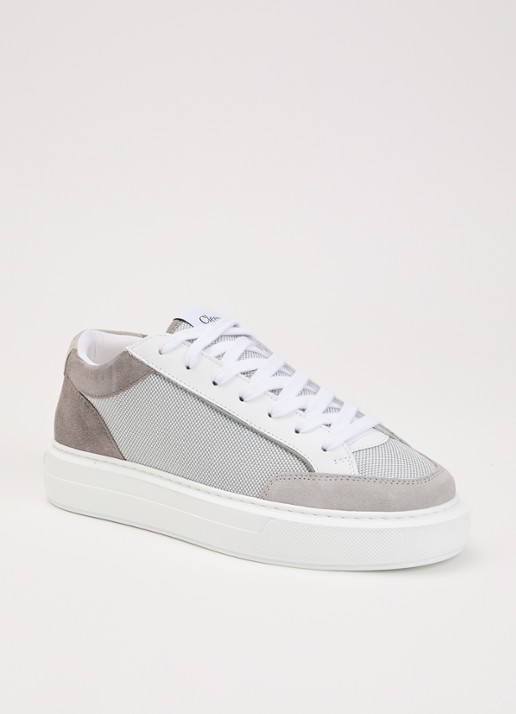 Cleens Luxor sneaker met suède details