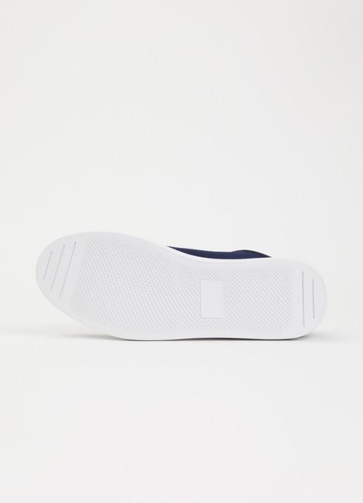Cleens Luxor sneaker met suède details - detail 4 donkerblauw