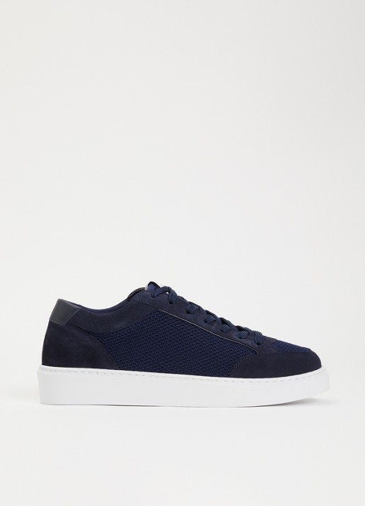 Cleens Luxor sneaker met suède details