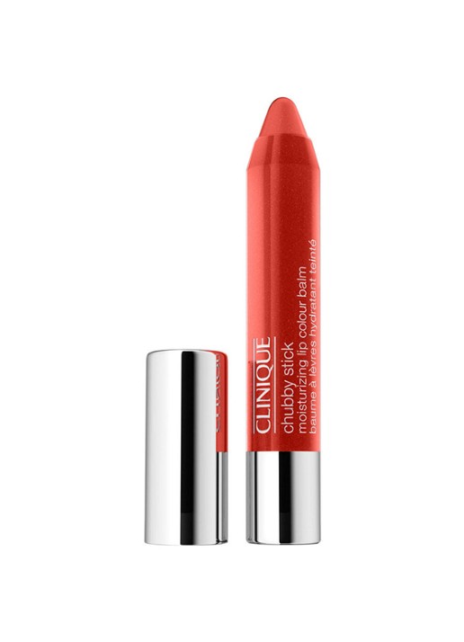 Clinique Chubby Stick Moisturizing Lip Colour Balm - getinte lipbalsem - voorkant mega melon
