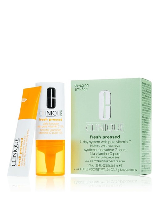 Clinique Fresh Pressed Daily Booster 7 Day Kit - serum & facewash - voorkant 4 undefined