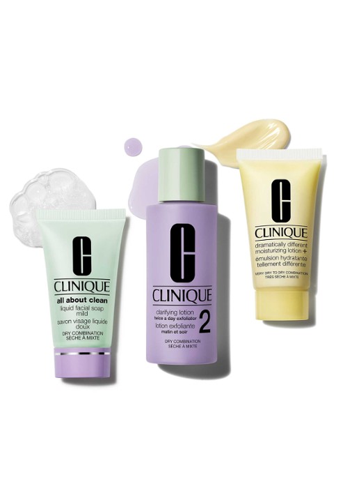 Clinique Healthy Skin Routine Mini Kit Dry Combination - verzorgingsset  - voorkant 2 undefined